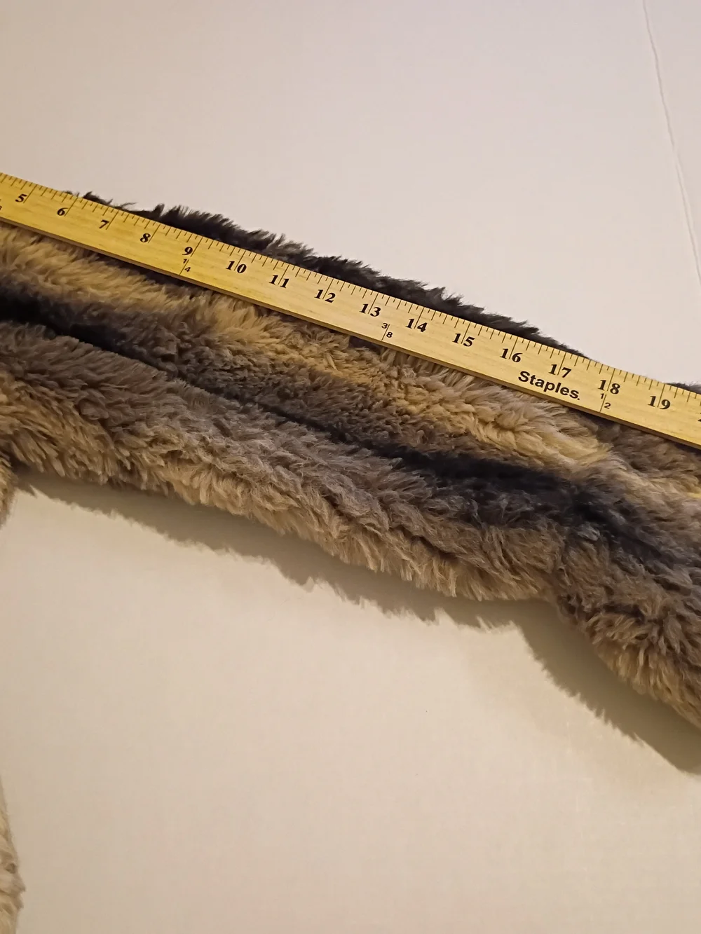 VTG KC‎ Collection Women's Faux Fur Crop Jacket in Brown Stripe Sz L